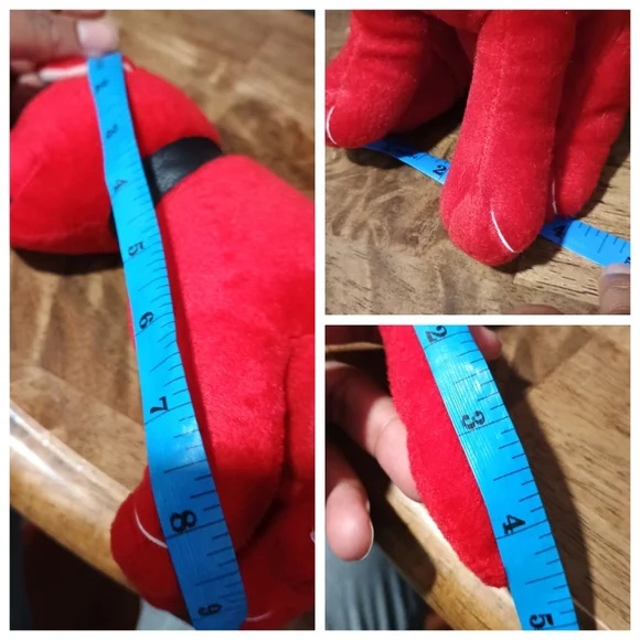 GANZ Plush Red Dog Sitting Stuffed Animal Bull Terrier Toy 8in - Picture 13 of 16